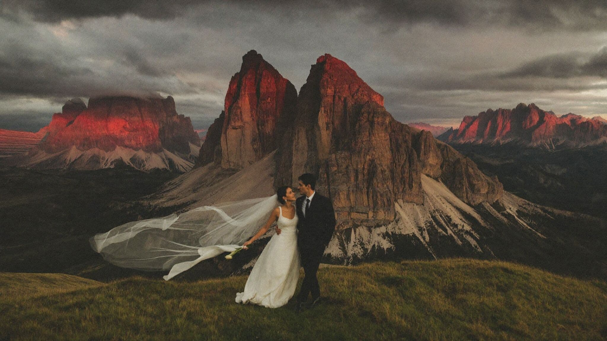The Tre Cime di Lavaredo peaks in the Dolomites, the kind of backcountry mountain terrain Sharyn guides couples through